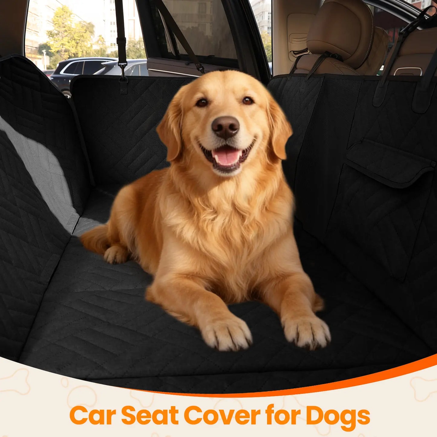 【Tiktokshopstockup】 Waterproof Dog Car Seat Cover, Hard Bottom Back Seat Protector for Dogs, Anti-Slip, Easy to Clean, Mesh Window, Fits Most Vehicles Summervibes Petlovers